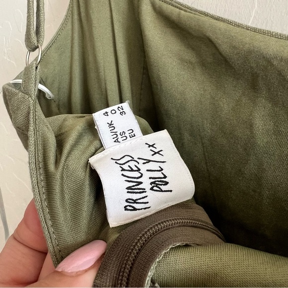 Princess Polly olive green cottage hill mini dress - Picture 4 of 4